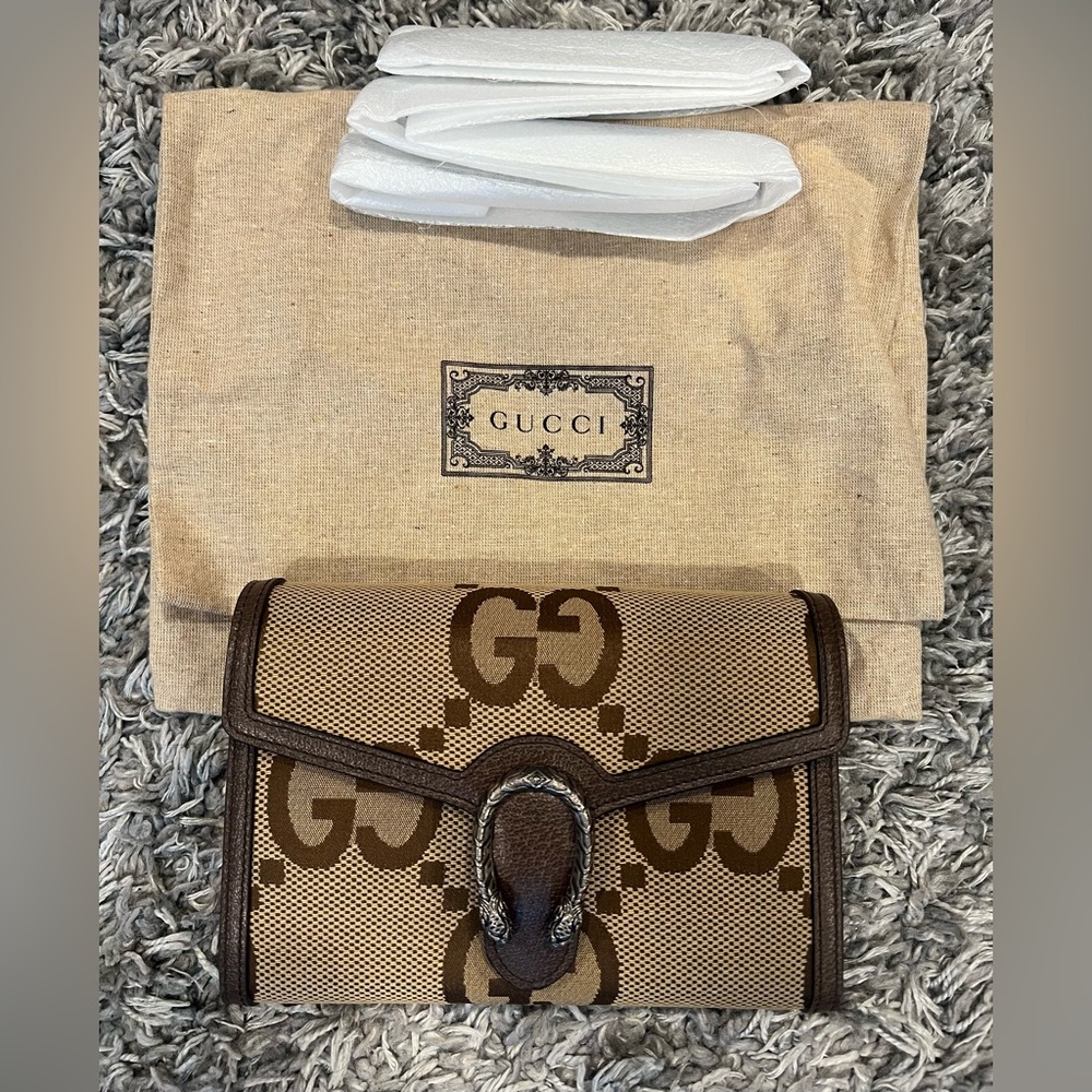 Gucci Dionysus jumbo GG mini chain wallet